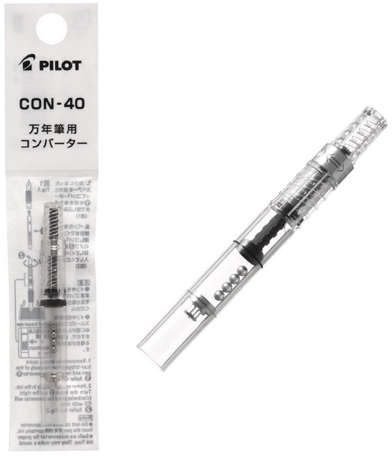 파이롯트 만년필 컨버터 리필 스크류 카쿠노 프레라 호환 Pilot con40, 2개