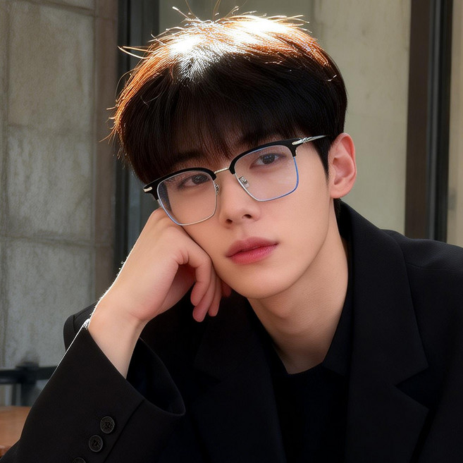 FEISEDY 블루라이트차단 변색 렌즈 초경량 남여공용 안경 B1268