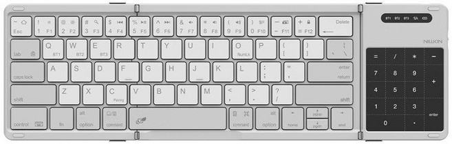 NILLKIN 큐브포켓키보드 휴대용 폴더 3단접이식 블루투스 키보드, 없음, E. 루빅스 큐브 포켓 키보드 그레이