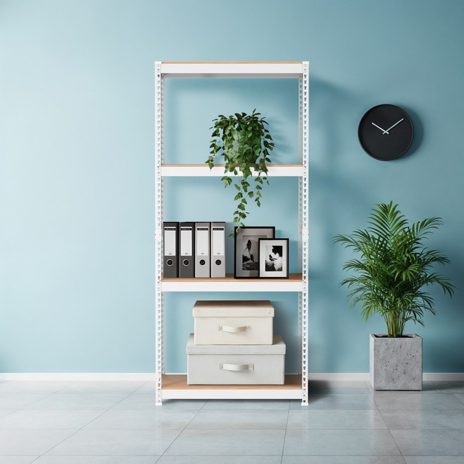 스피드랙 V2 선반 4단 600 x 500 x 1800 mm, 화이트(앵글)