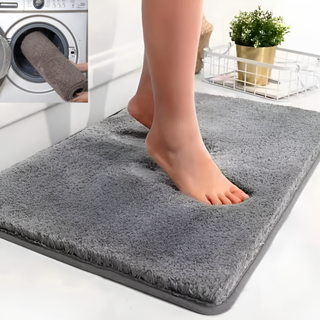 굿디아 푹신푹신 세탁기 가능 논슬립 호텔 발매트, 그레이