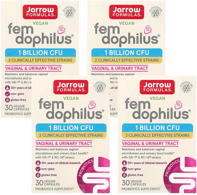 자로우포뮬러스 4개X 여성용 Fem Dophilus 베지 캡슐 30정, 4개 - 쿠팡