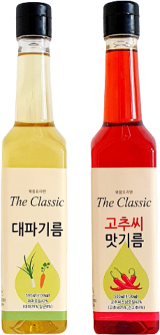 더클래식 고추기름 500ml + 파기름 500ml, 1세트