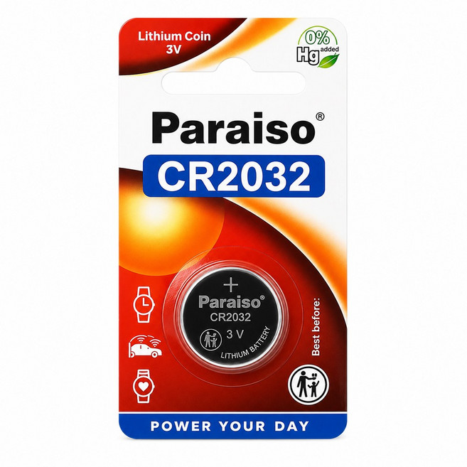티놀지 Parasiso 스마트키 배터리 전용 리튬 코인건전지 CR2032, 1개, 1개입
