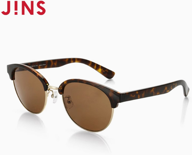 진즈 JINS 여성 TR90 선글라스 하프 원형 반뿔테 자외선차단 LRF17S808