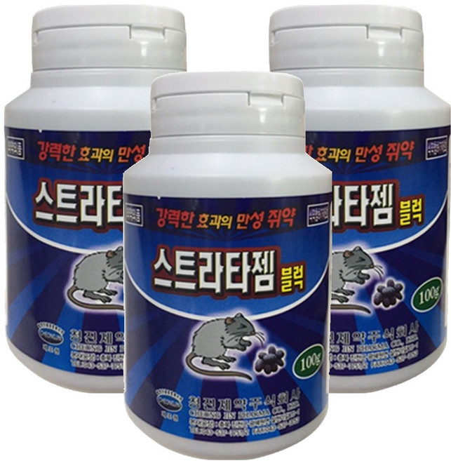 스트라타젬 쥐약 블럭 100g, 3개, 1개입