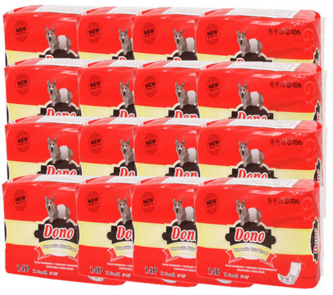 도너 [16개세트]도노 수컷용 매너패드 기저귀14매 XS, 14개, 1박스