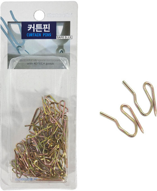 코텍 커튼핀 K-6515 DIY 커튼링 핀 고리 봉걸이 부속 레일 용, 단품