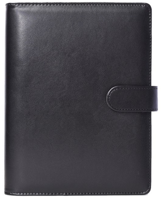 톤랜드 베이직 가죽 6공 다이어리 바인더, 블랙