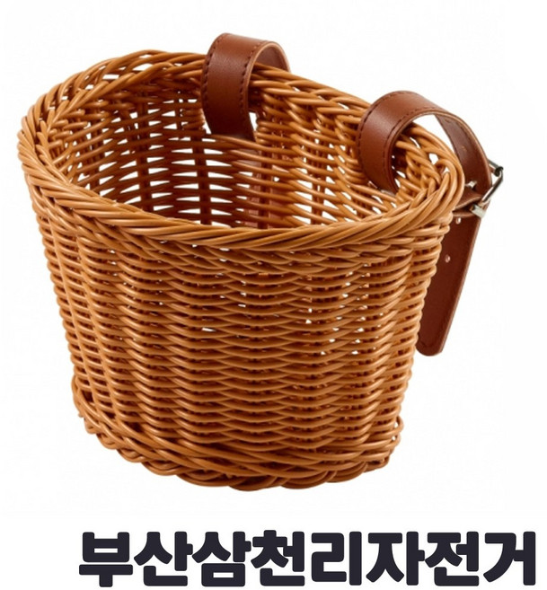 자전거 라탄 바구니 킥보드 유아 세발자전거 탈부착 클래식바구니, 1개, 라탄바구니[PVC재질]-L
