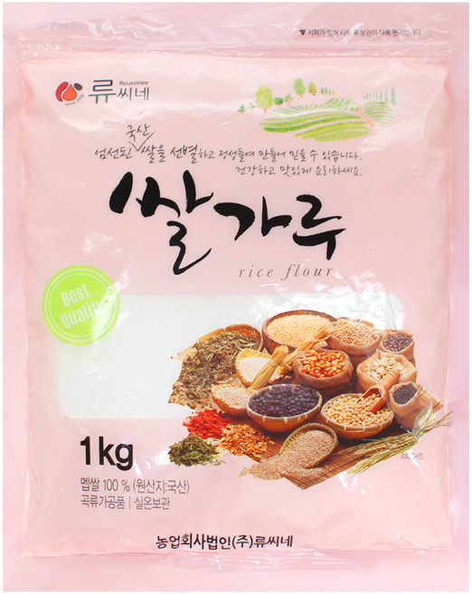 류씨네 쌀가루 국산, 1kg, 1개