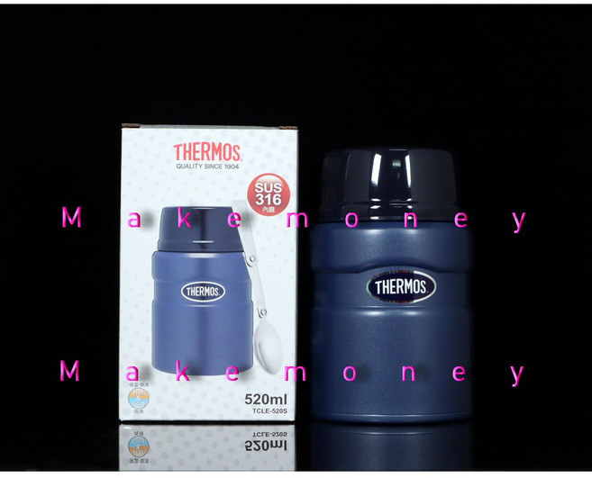 THERMOS 膳魔師 SUS316 不鏽鋼真空保溫食物罐, 1個, TCLE-520S-DB