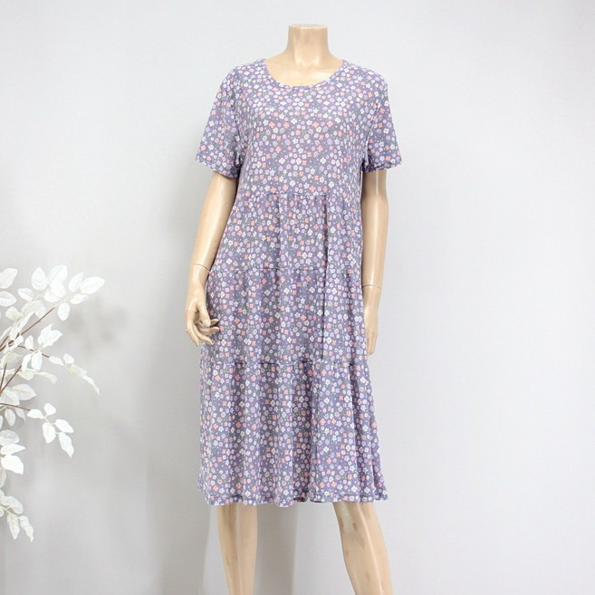 [서울양품점] 까실이 쿨터치 캉캉 반팔원피스 여성 냉감 쿨 홈웨어 실내복