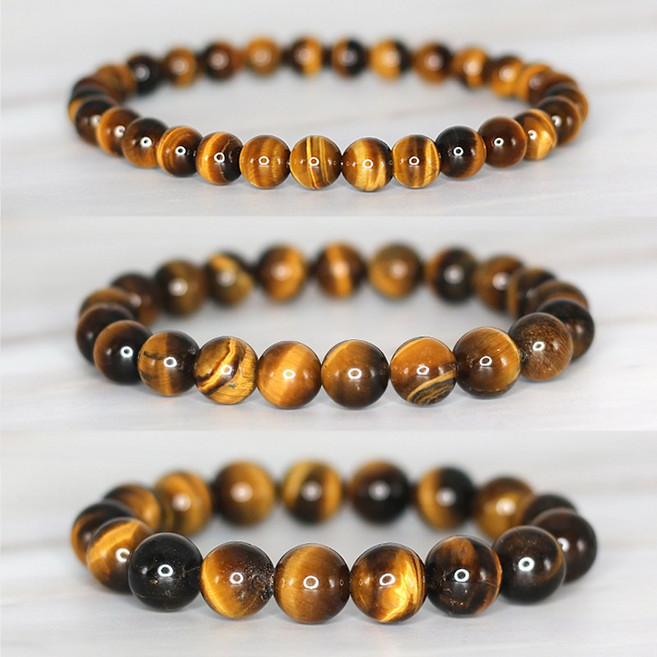 힐링젬 천연 호안석 AAA급 원석 팔찌 남녀공용 황호안석 재물운 금전운 사업운