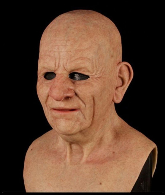 리얼한 대머리 할아버지 가면 얼굴 마스크 분장 소품, 1개, 278 대머리 노년