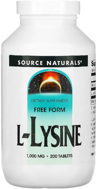 Source Naturals L-라이신(L-Lysine) 1 000mg 200정, 2개 - 쿠팡