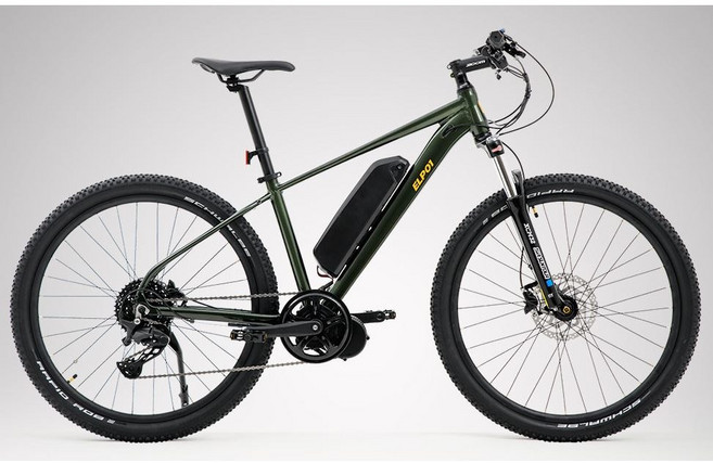 벨로스타 ELP01 바팡 미드 모터 센터드라이브 MTB 전기자전거, 그린, 14Ah(삼각가방), 350W