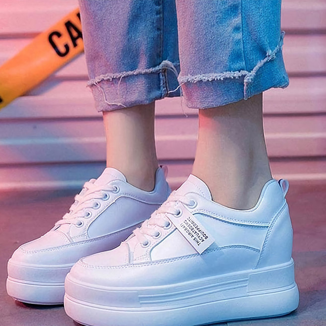 슈레나 여성용 시코 티안나는 키높이 운동화 스니커즈 8cm