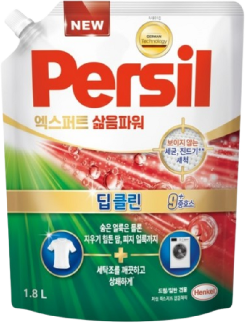 퍼실 엑스퍼트 삶음파워 겸용 세탁세제 1.8L, 3개