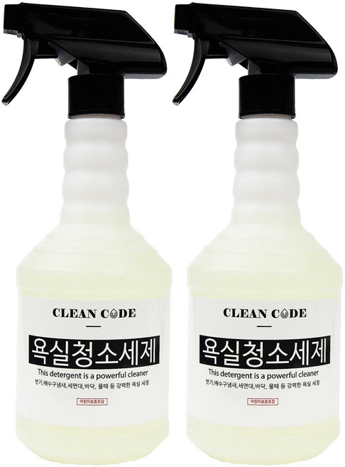 초강력 욕실청소세제 세정제 욕실물때제거 찌든때 변기 세면대 타일 클리너 물때제거제, 2개, 650ml