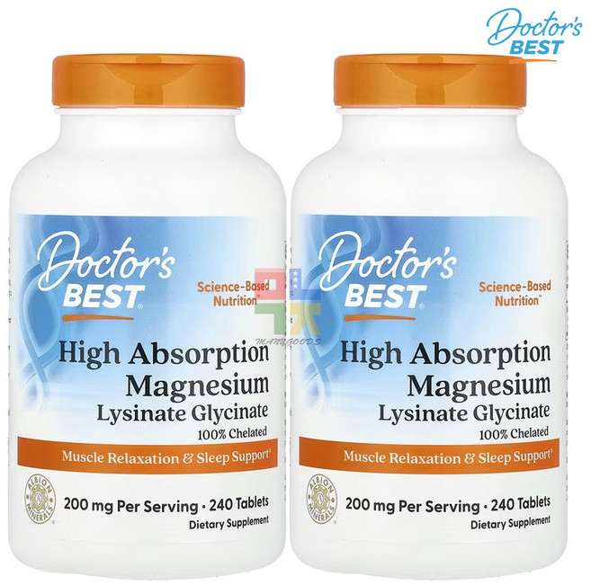 닥터스베스트 고흡수 킬레이트 마그네슘 글리시네이트 200mg(2정당) 240정 2개