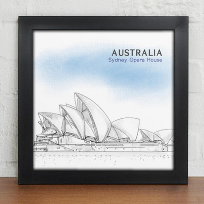 아트박스/꾸밈 cx239-관광의 명소_호주와 세계_인테리어액자, 화이트