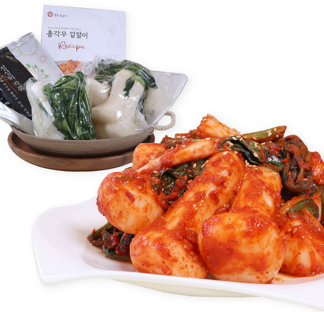 [평창꽃순이 김치] 총각무 겉절이 키트(910g), 910g, 1개