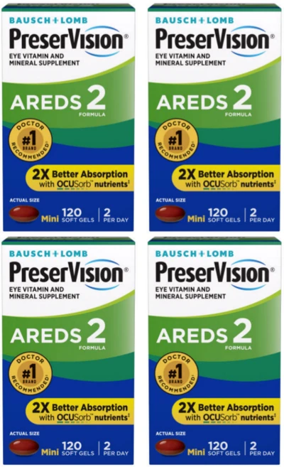 바슈롬 프리저비전 AREDS 2 포뮬러 소프트젤, 4개, 120정 - 쿠팡