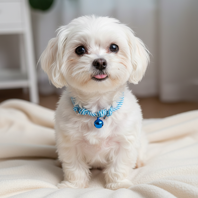 하니펫 반려동물 예쁜 스파이럴 방울 목걸이, 1개, 파랑