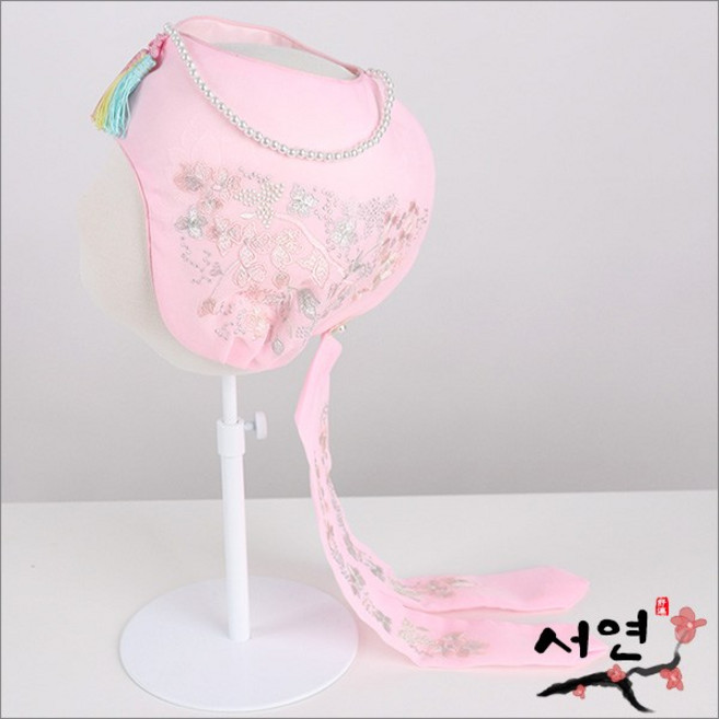 서연한복 GB104 분홍 댕기조바위 백일 돌전용 서연한복