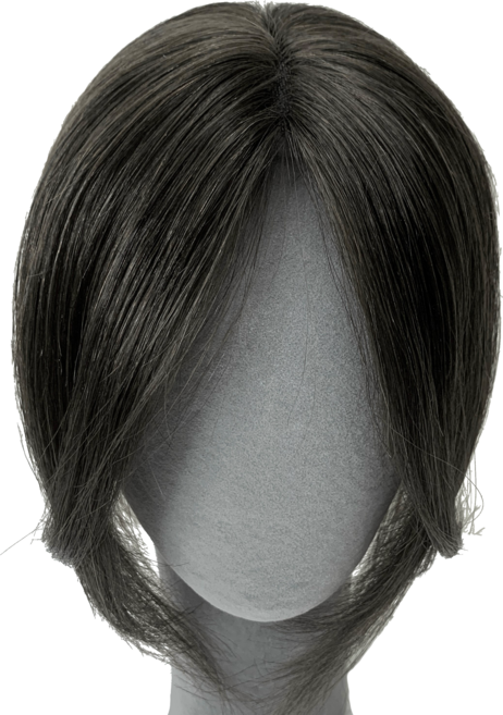 루나갤러리 여자정수리가발 인모 수제 메쉬 부분 가발 T2, 자연검정, 1개