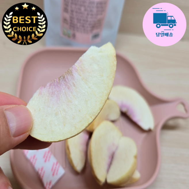 품절대란 동결건조 저칼로리 저속노화 설아복숭아칩, 4개, 20g