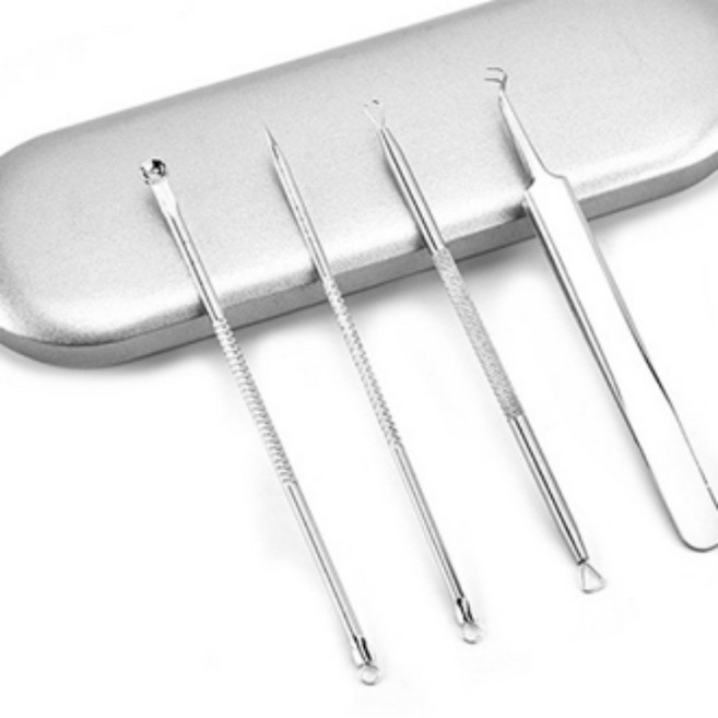 블랙헤드 제거기 여드름 압출바늘 짜는도구 뾰루지 압출기, 1개, 레이블링 여드름압출기세트 B타입