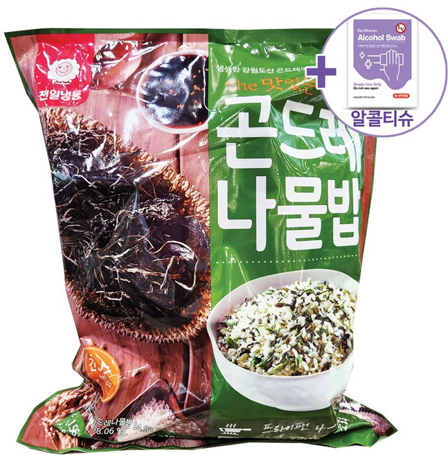 코스트코 트레이더스 더맛있는 곤드레나물밥 1560G (312GX5개입) [아이스박스] + 더메이런알콜티슈, 1.56kg, 1개