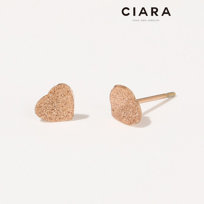 CIARA 써지컬스틸 Lecco 러블리 하트 스타코매트 샤이닝 귀걸이