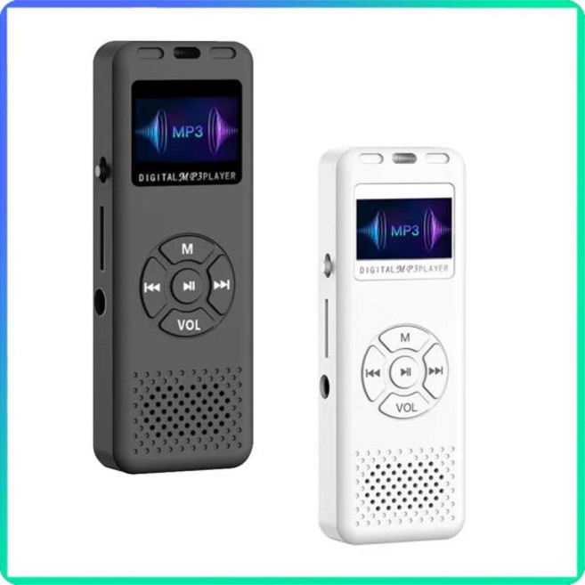 음성녹음기 강의녹음기 휴대용 디지털 보이스 레코더 미니 MP3 플레이어 HiFi 음악 내장 스피커 전문 딕 터폰 WAV 녹음, 02 WHITE