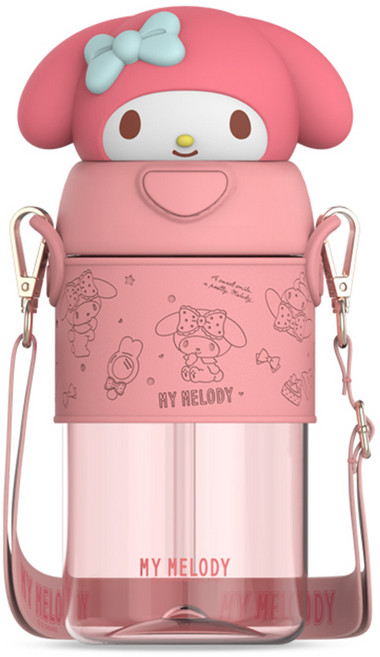 산리오 텀블러 보온보냉 원터치 물컵 물병 휴대용 쿠로미 시나모롤 어린이 마이멜로디620ml 1개, 620ml