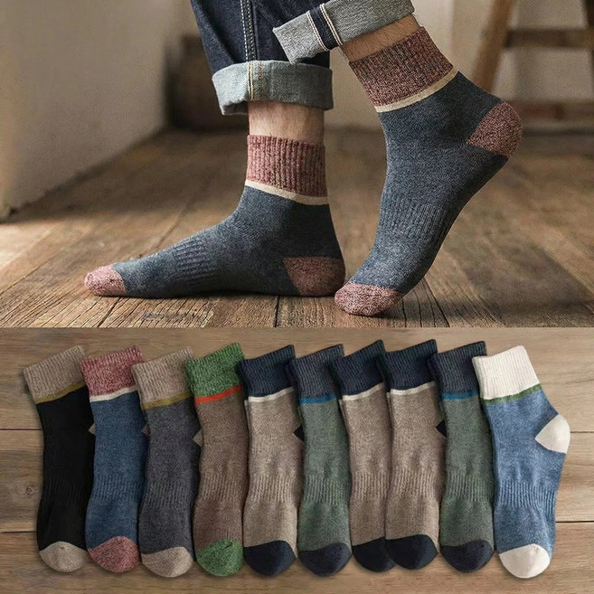 디자인감 있는 춘추형 남성용 중목 양말 10족