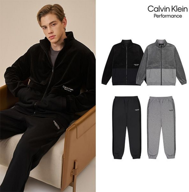 (매장)캘빈클라인 퍼포먼스 [캘빈클라인 퍼포먼스] 벨로아 트레이닝셋업 남성 2컬러 택1 164718