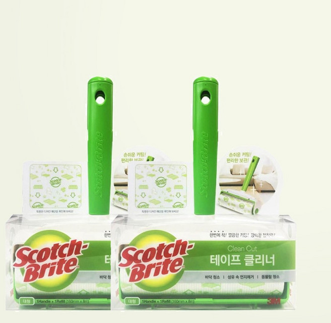 3M 스카치브라이트 테이프클리너 대형 핸들 + 리필1입, 2세트