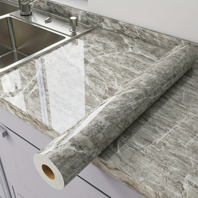 레디보드 대리석 시트지 60cm x 3m, 라이트그레이