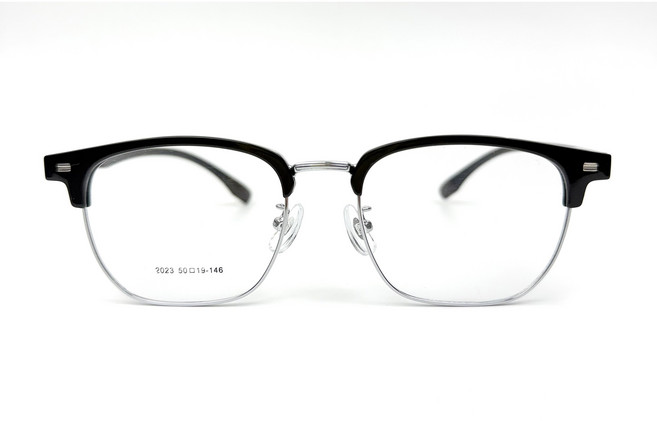 남자 여자 안경 사각 하금테 반무테 메탈 가벼운 직장인 반뿔테