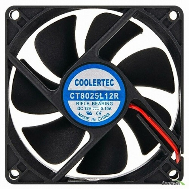 [쿨러텍] CT8025L12R-2P [시스템쿨러/80mm], 블랙, 1개