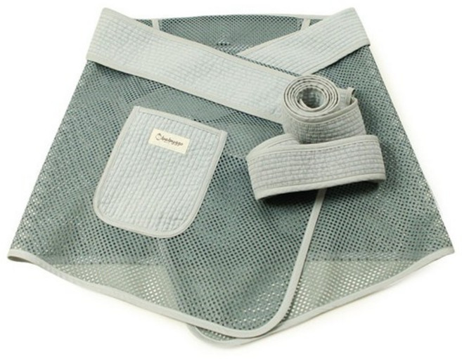 나와니스 베이비꼬 인견 포대기 일반형 망사, 그레이