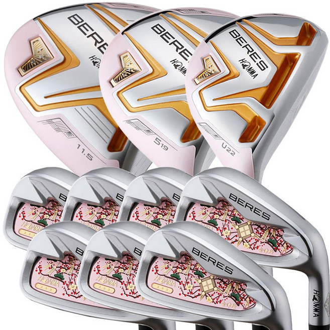 혼마 아이주 3스타 풀세트 10개(드라이버+우드+유틸리티+7아이언) 2022년 여성용 AIZU 병행 AS보증, 11.5+5번+25도+7개(6~S) L, 상세 설명 참조