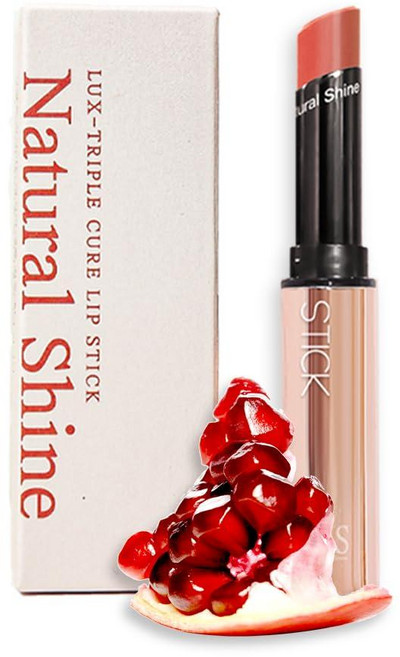 Lux Triple Cure 립스틱 타이슈 (핑크 코랄) (3.4g(0.12온스) 천연 틴트 한국 립밤 석유/파라벤 프리 성분 보습 + 각질 제거 한 번에 색칠 립밤 수분, 뮤즈(오렌지 코랄)