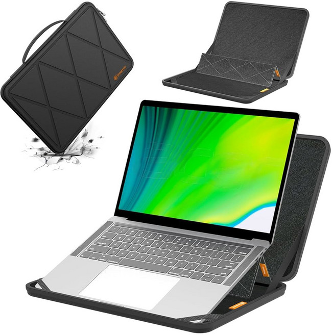 16인치 에이서 프레데터 헬리오스 네오 16/프레데터 16에 호환되는 스탠드가 있는 Smatr MS112 하드 보호 슬리브 케이스 15.6인치 3D 15 스페이스랩스 에디션, For Acer 17.3 inch MS118, MS Bla