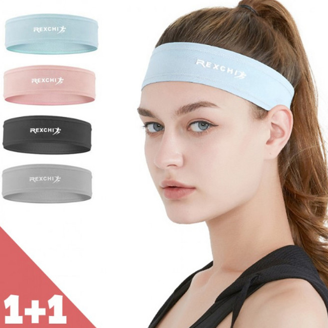 혜명잡화상사 [ON177] 1+1 스포츠 렉시 헤어밴드 땀흡수 골프 테니스 홈트 헤드밴드 피트니스 땀흘림방지 머리띠 등산용헤어밴드 등산용머리띠 테니스헤어밴드 런닝헤어밴드 잔머리고정, 1개, 상세페이지 참조
