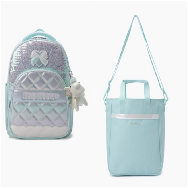 [AK평택점] [베네통 키즈] 블링엠보책가방세트QCBG03611 QCBG13611MTSE