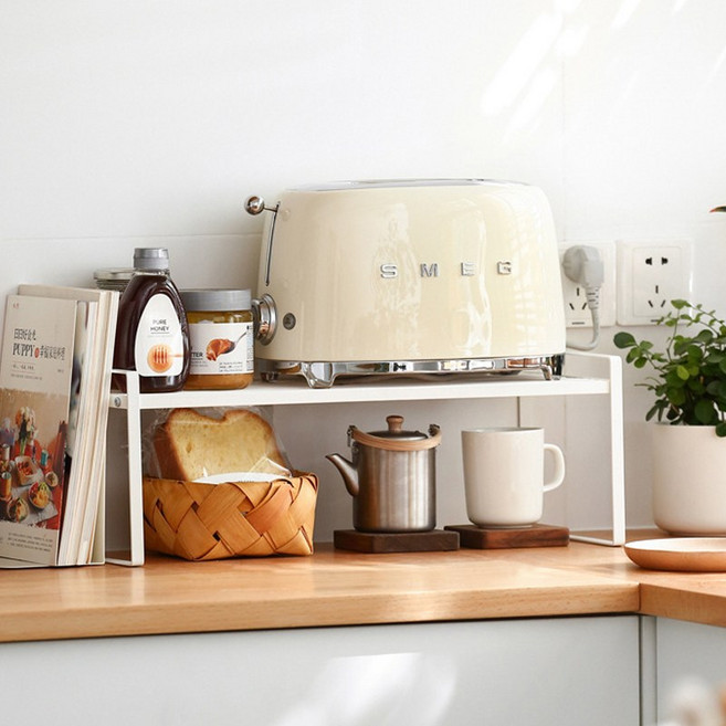 마벨인홈 모던심플 튼튼한 주방 팬트리 수납정리 다용도 선반, 대형, 1개, 화이트